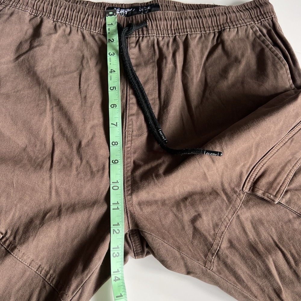 Brooklyn Cloth Pants men's large Pull brown cargo pockets flex stretch 29 inseam - Picture 12 of 15